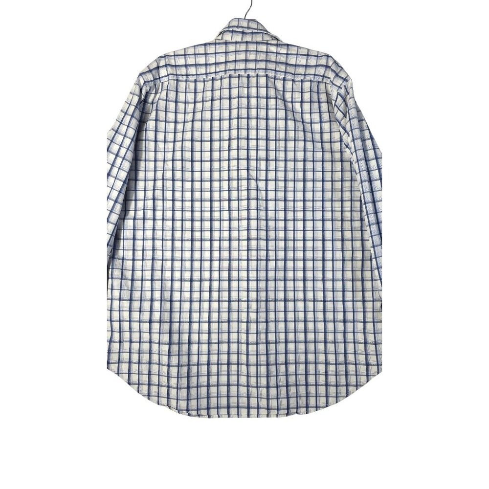 Thomas Dean Men's Long Sleeve Plaid Button-Up Shirt Size L - Picture 9 of 9